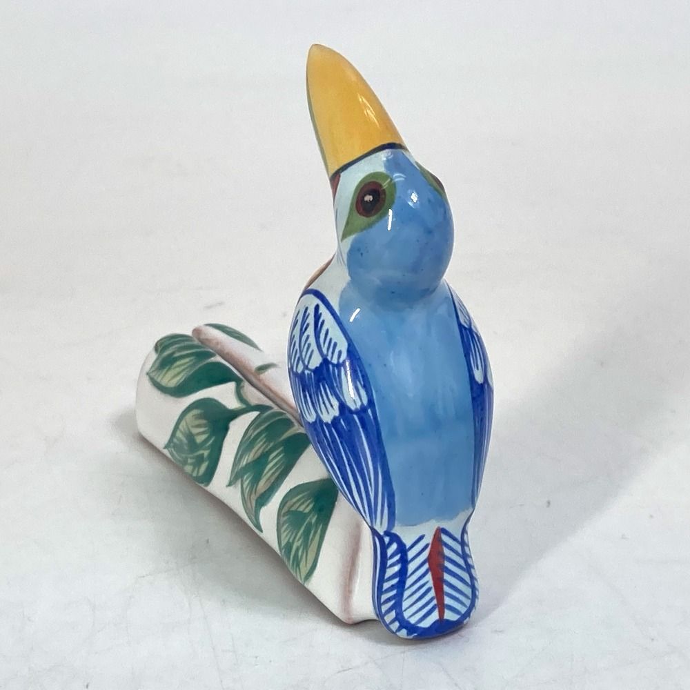 HERMES　エルメス　ツゥカン　カードスタンド　バード　インテリア　オブジェ エルメス インテリア オブジェ 鳥 カードスタンド 雑貨 陶器 グリーン