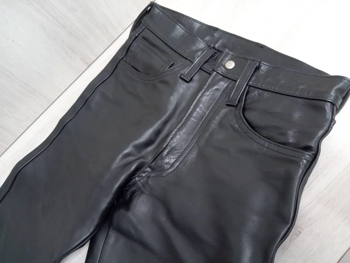 最終値下　buco ブコ ホースハイド レザーパンツ リアルマッコイズ 革パン 極上BUCOブコ別注リアルマッコイズ32ホースハイドレザーパンツ馬革