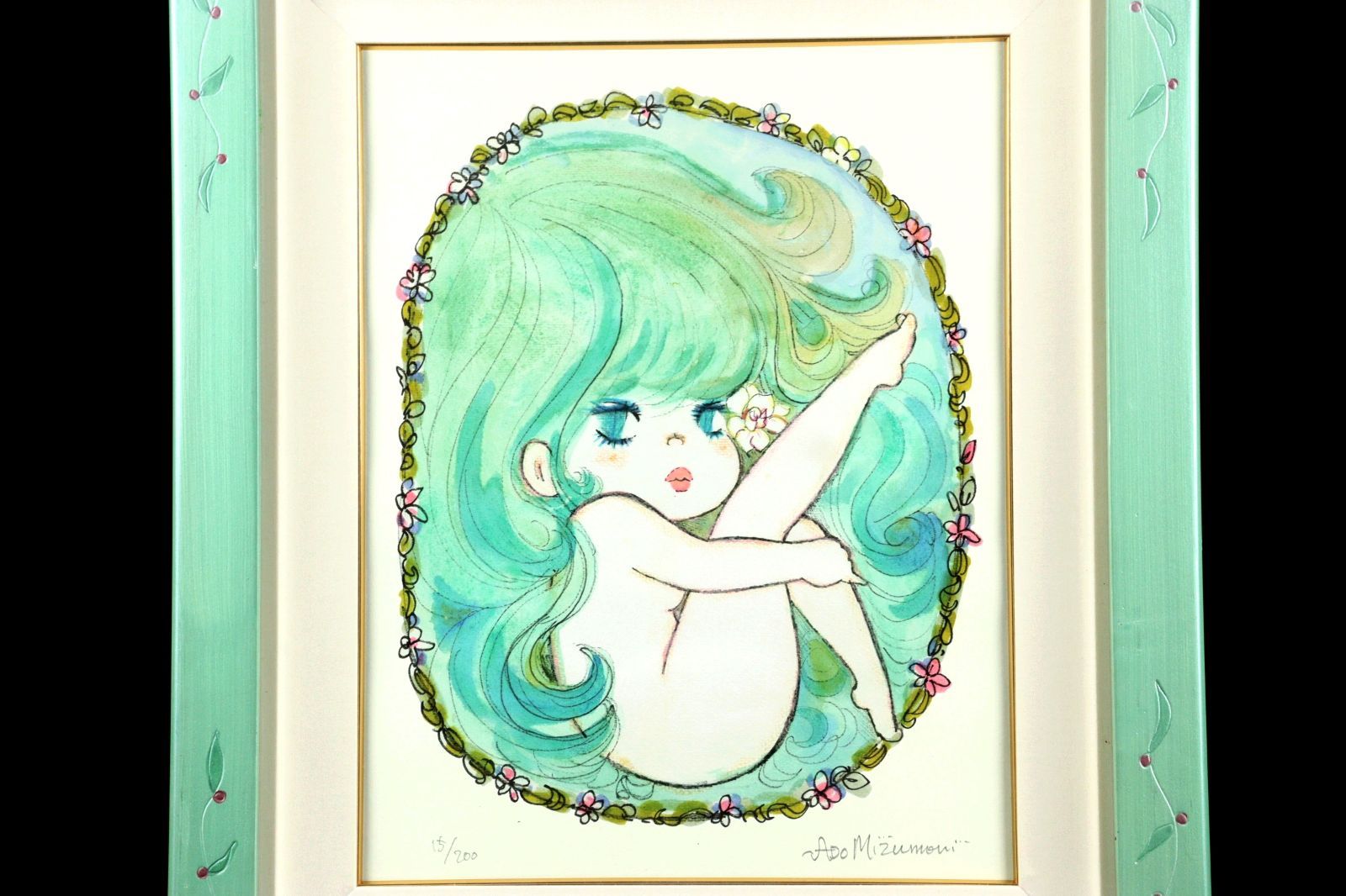 写実画【Margaret】油彩画　直筆サインあり マーガレット・キーン キャンバスに油彩 サイン 《無題》