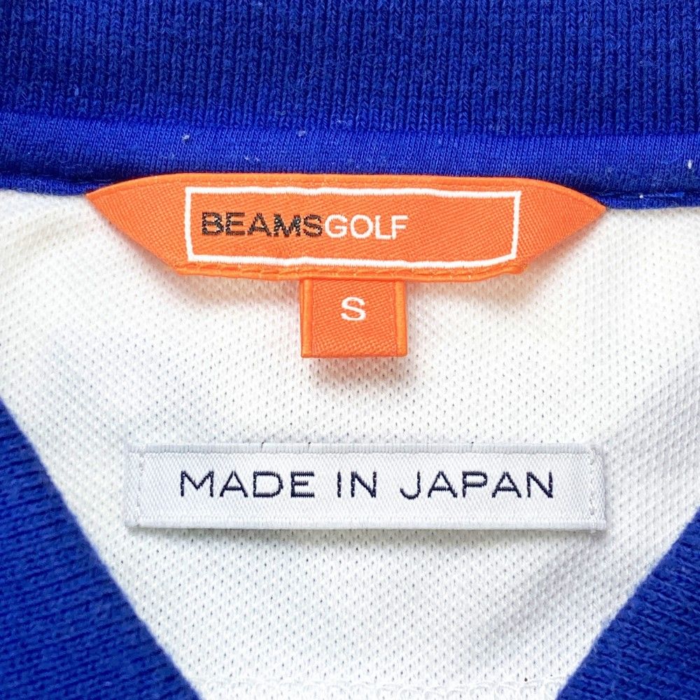 サイズ：S BEAMS GOLF ビームスゴルフ  半袖ポロシャツ ボーダー柄 ネイビー系 [240101384387] ゴルフウェア メンズ ストスト BEAMS GOLF ビームスゴルフ 半袖ポロシャツ ボーダー柄 ネイビー