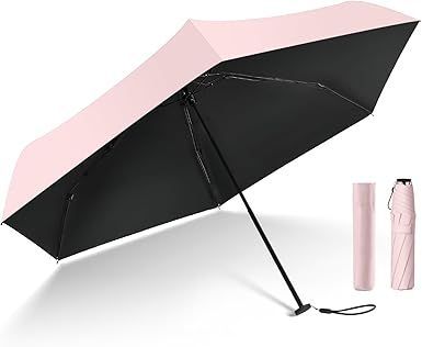 【在庫処分】日傘 超軽量 118g超軽量 UVカット率 100% 完全遮光 遮熱 折りたたみ傘 コンパクト 折り畳み日傘 紫外線遮断 耐風撥水 晴雨兼用 携帯便利 熱中症対策 日焼け止め メンズ レディース 子供/大人兼用（ピンク）