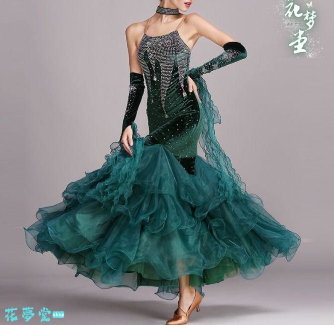 25年 ♥新色入荷 社交ダンスドレス モダンダンス ブラック オーダーメイド 撮影会 舞台 イベント 花夢堂-99