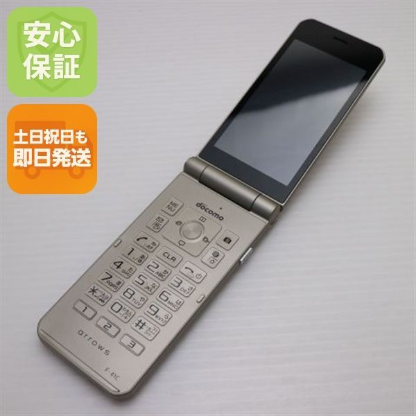 arrows ケータイ ベーシック F-41C ゴールド スマホ 白ロム 土日祝発送OK 07000