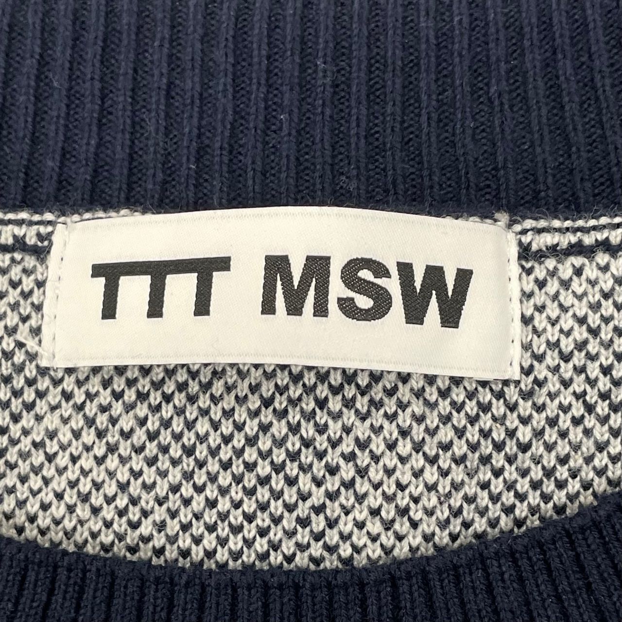定価19800円 美品 TTT MSW 23SS Diamond Knit Polo Vest ダイヤモンド 