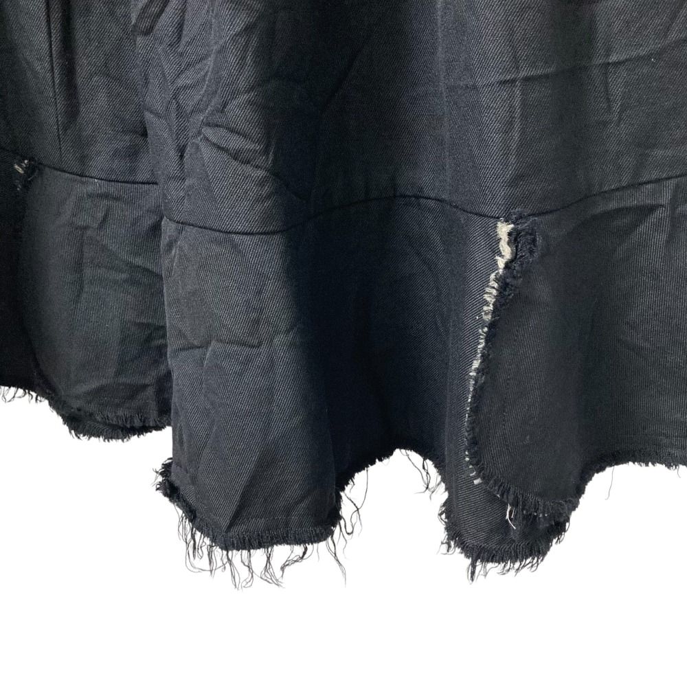 AD2025 COMME des GARCONS コムコム コムデギャルソン カットオフ ロングフ スカート サイズS ブラック レディース 古着