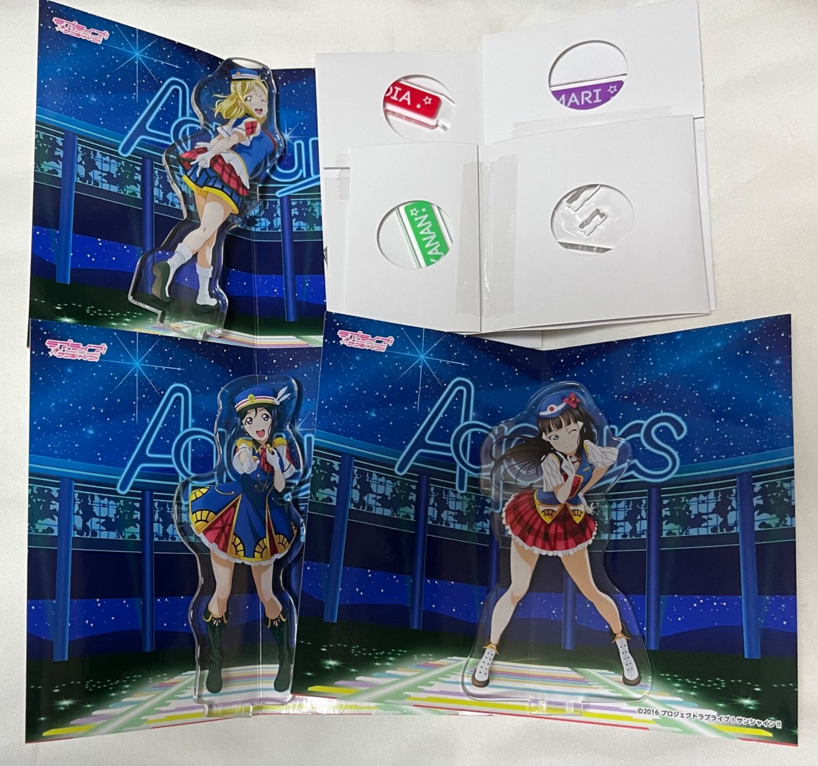 ラブライブサンシャイン 3年生 アクリルスタンド ダイヤ 果南 鞠莉 
