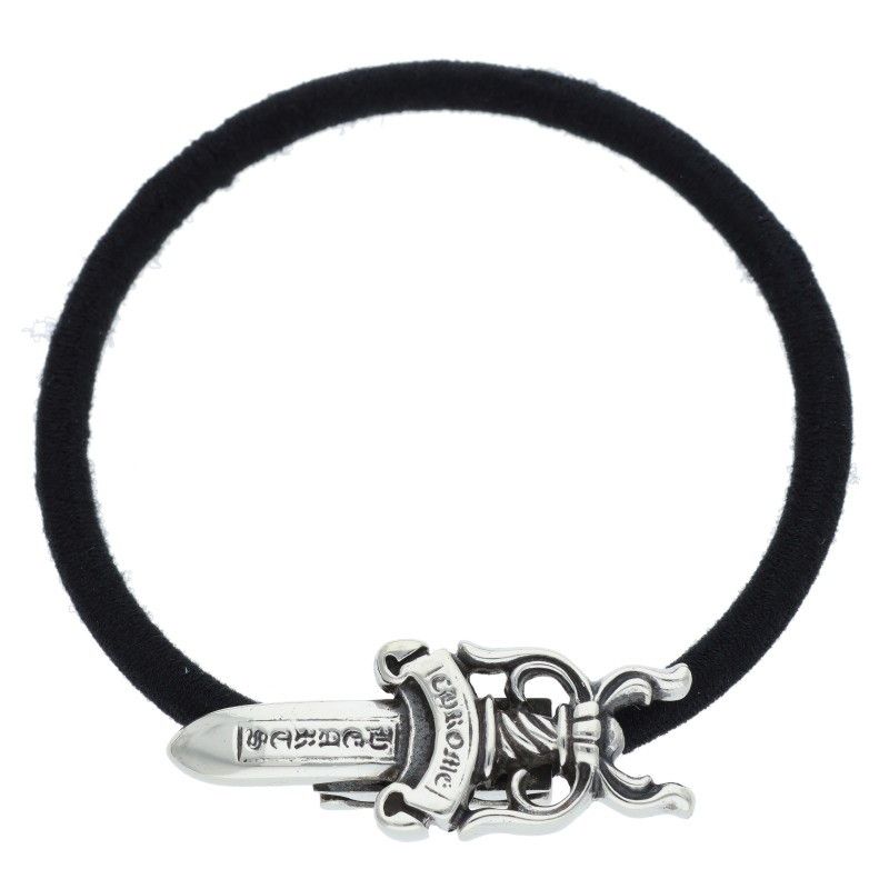 クロムハーツ HAIRBAND ダガーボタンヘアゴム シルバーコンチョ メンズ