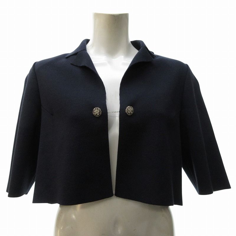 フォクシー Foxey ネイビー カーディガン 42