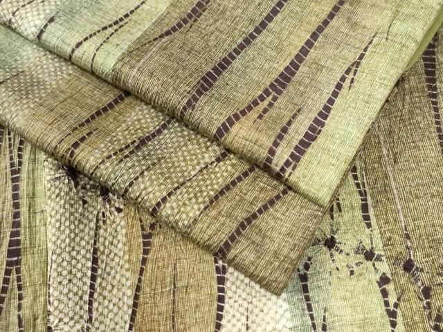 平和屋着物●上質な紬　杢目絞り　縞　やまと誂製　正絹　逸品　CAAW7347yc 平和屋着物○上質な紬 杢目絞り 縞 やまと誂製 正絹 逸品