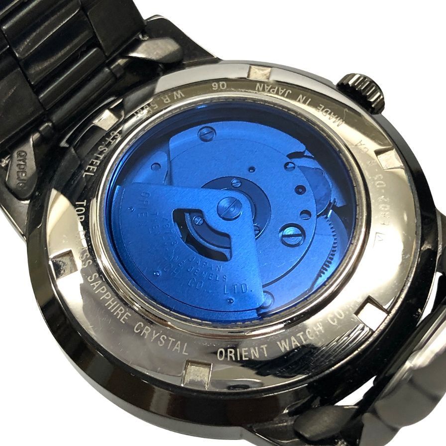 オリエント　ER02-D1-B 自動巻　ブラック 腕時計 ORIENT - 美品 オリエント ORIENT ER02-D1-B CA 裏スケ ブラック