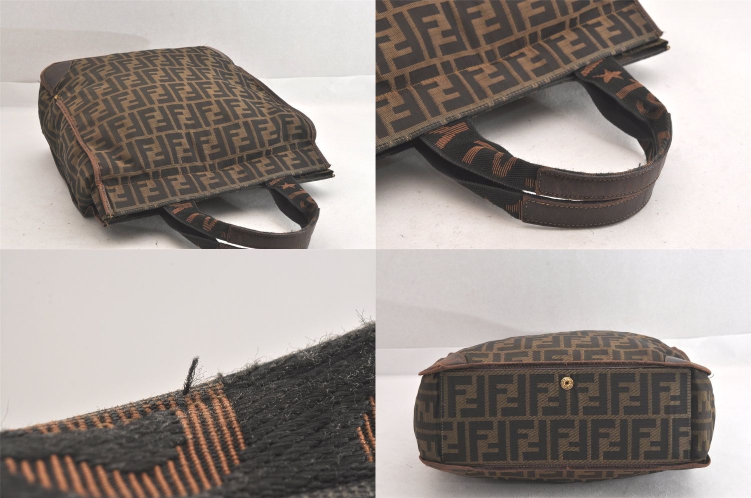 FENDI フェンディ ヴィンテージ ズッカ柄 トート 折り畳み