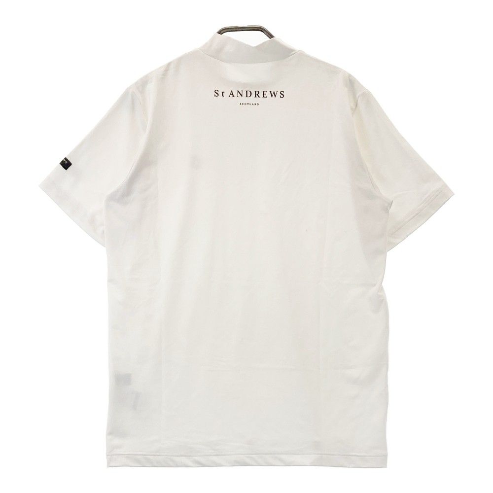 サイズ：L ST ANDREWS セントアンドリュース  ハイネック 半袖Tシャツ  ホワイト系 [240101415826] ゴルフウェア メンズ ストスト サイズ：L ST ANDREWS セントアンドリュース ハイネック 半袖T