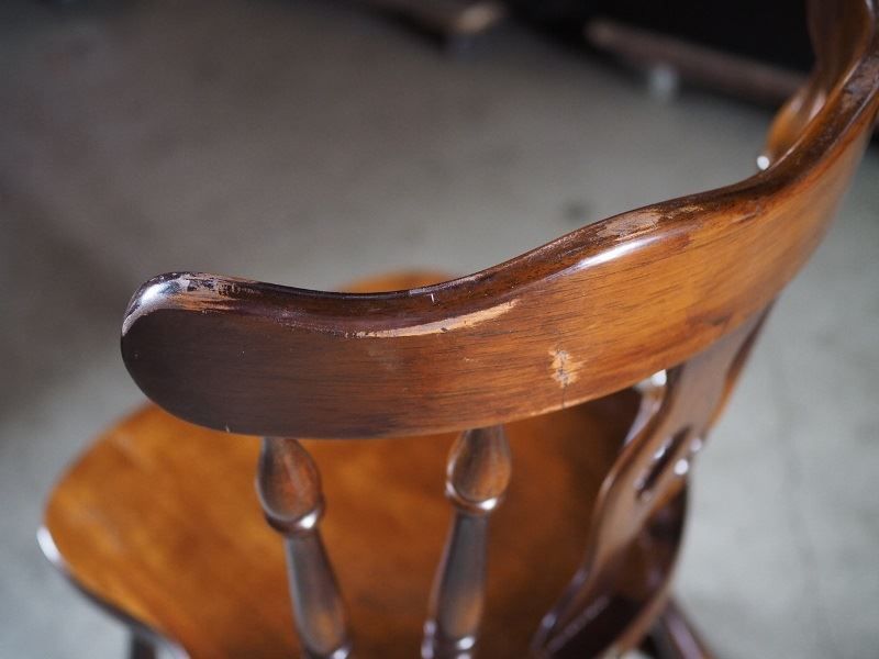 飛騨家具キツツキ椅子 昭和後期 古録展 送料無料 中古 品番I908