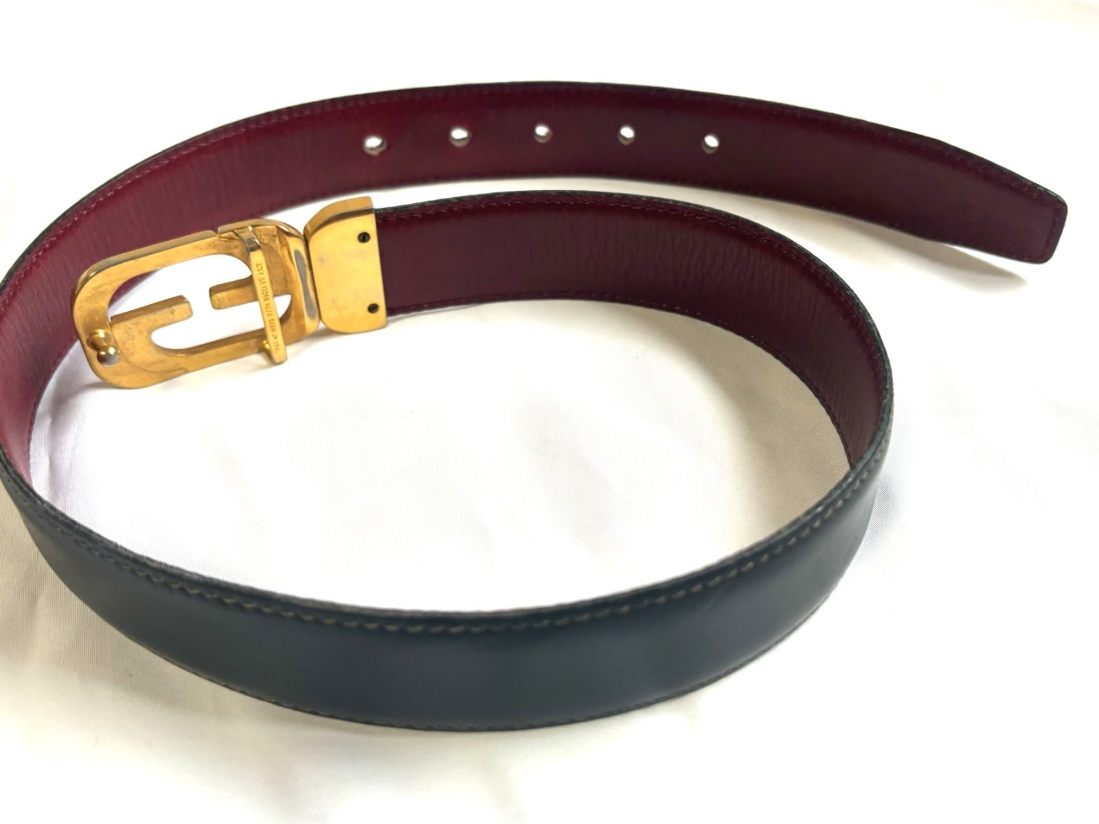 GUCCI グッチ ベルト ビンテージ ダブルG ゴールド 11523 8/75