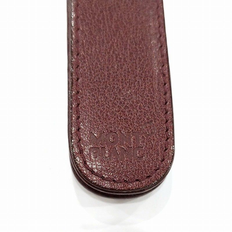 モンブラン(Mont Blanc) レザー 1本用ペンケース レッドパープル