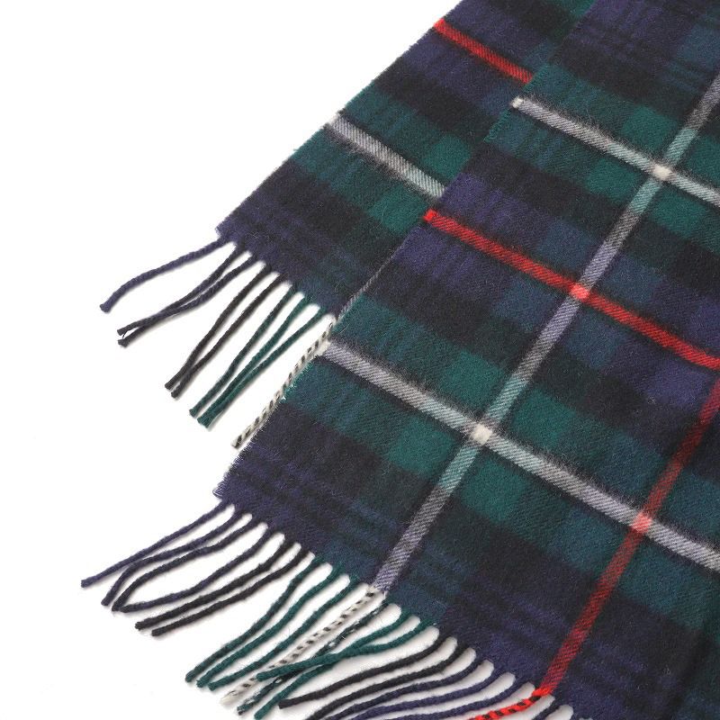 美品 Johnstons ジョンストンズ 大判 カシミヤ100％タータン