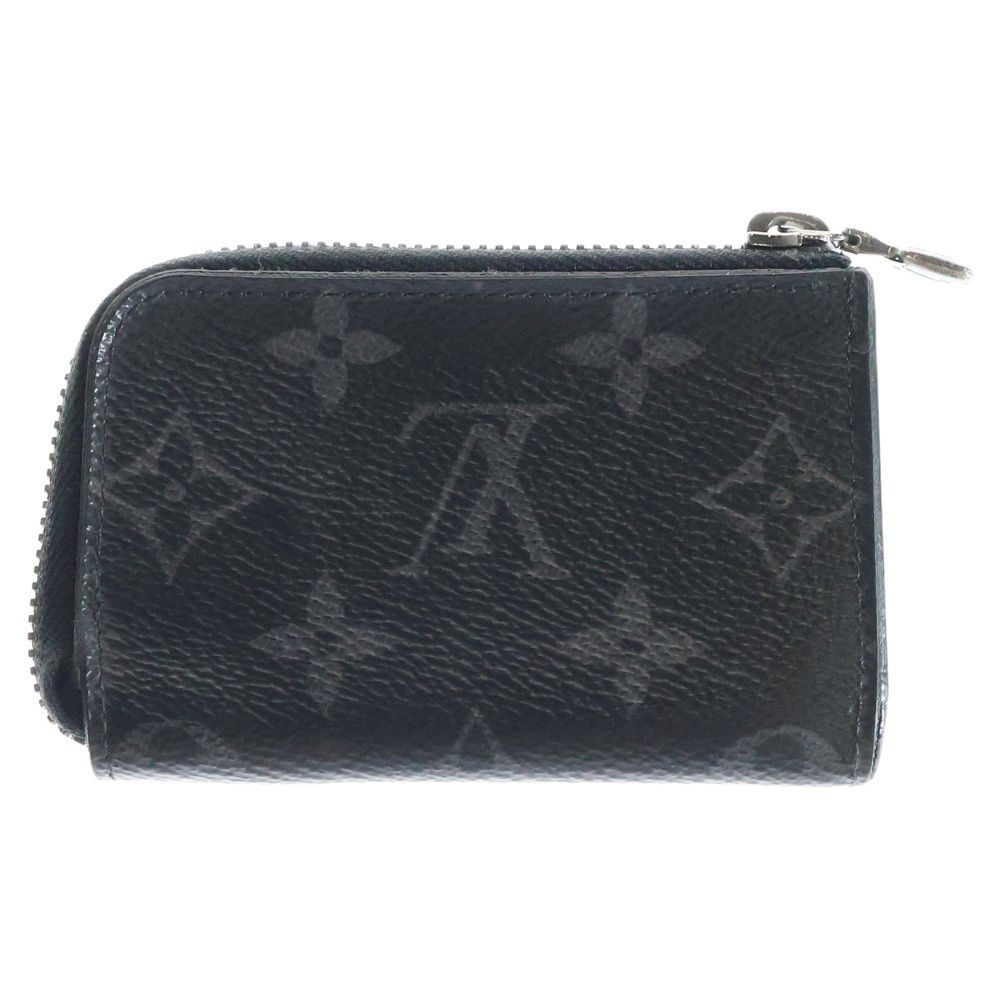 LOUIS VUITTON ルイヴィトン モノグラムエクリプス ジッピーウォレットヴェルティカル ポーチ 小物入れ ミニウォレット ブラック シルバー金具 PVC M63536