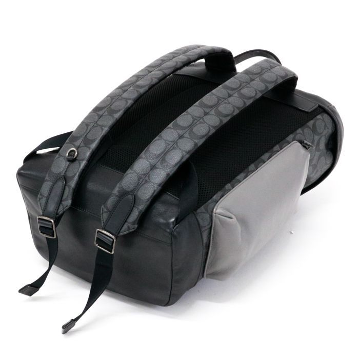 美品】コーチ レンジャー カラーブロック PVC×レザー リュック シグネチャ