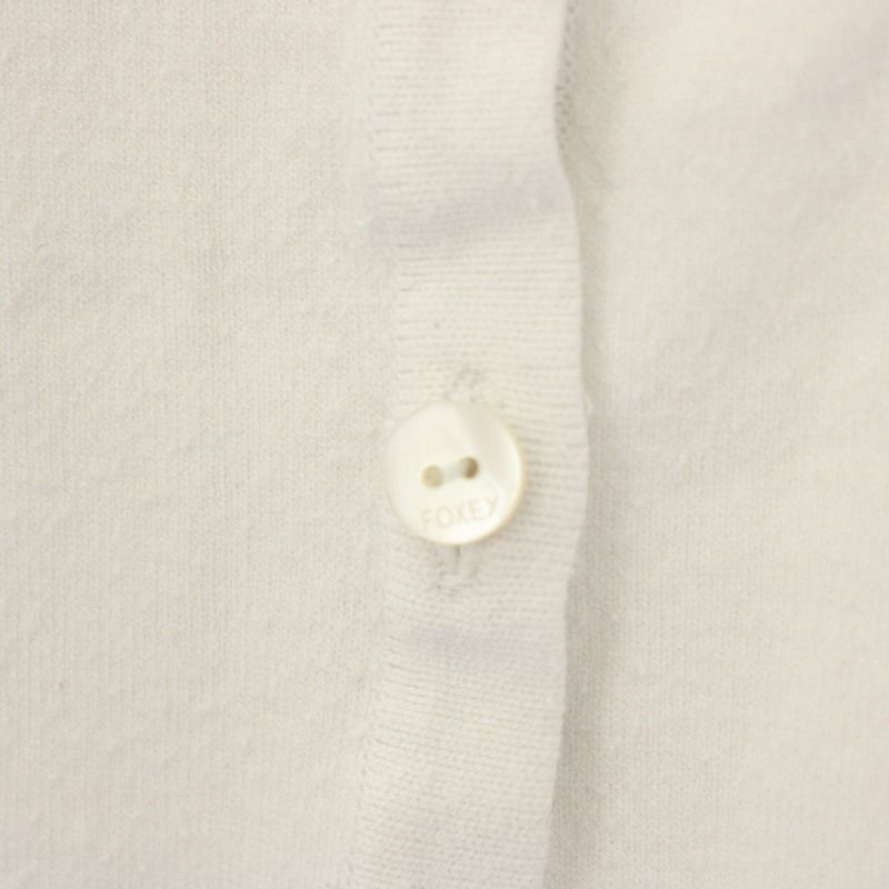 フォクシー FOXEY BOUTIQUE カーディガン ニット フリル 長袖 38