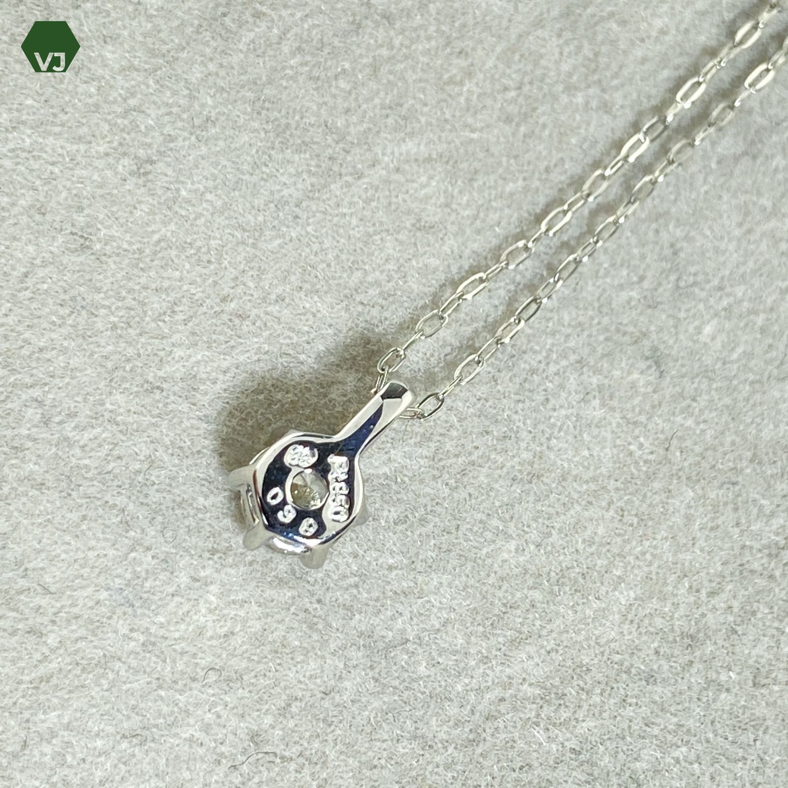 24-49】一粒ダイヤモンド ネックレス D0.39ct【中古】【PT850】【40 
