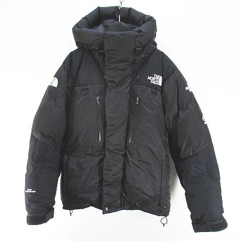 ザノースフェイス THE NORTH FACE HIMALAYAN PARKA ND91821 ヒマラヤンパーカー ダウンジャケット S 黒系 ブラック ジップアップ ロゴ 文字 刺繍 裏地