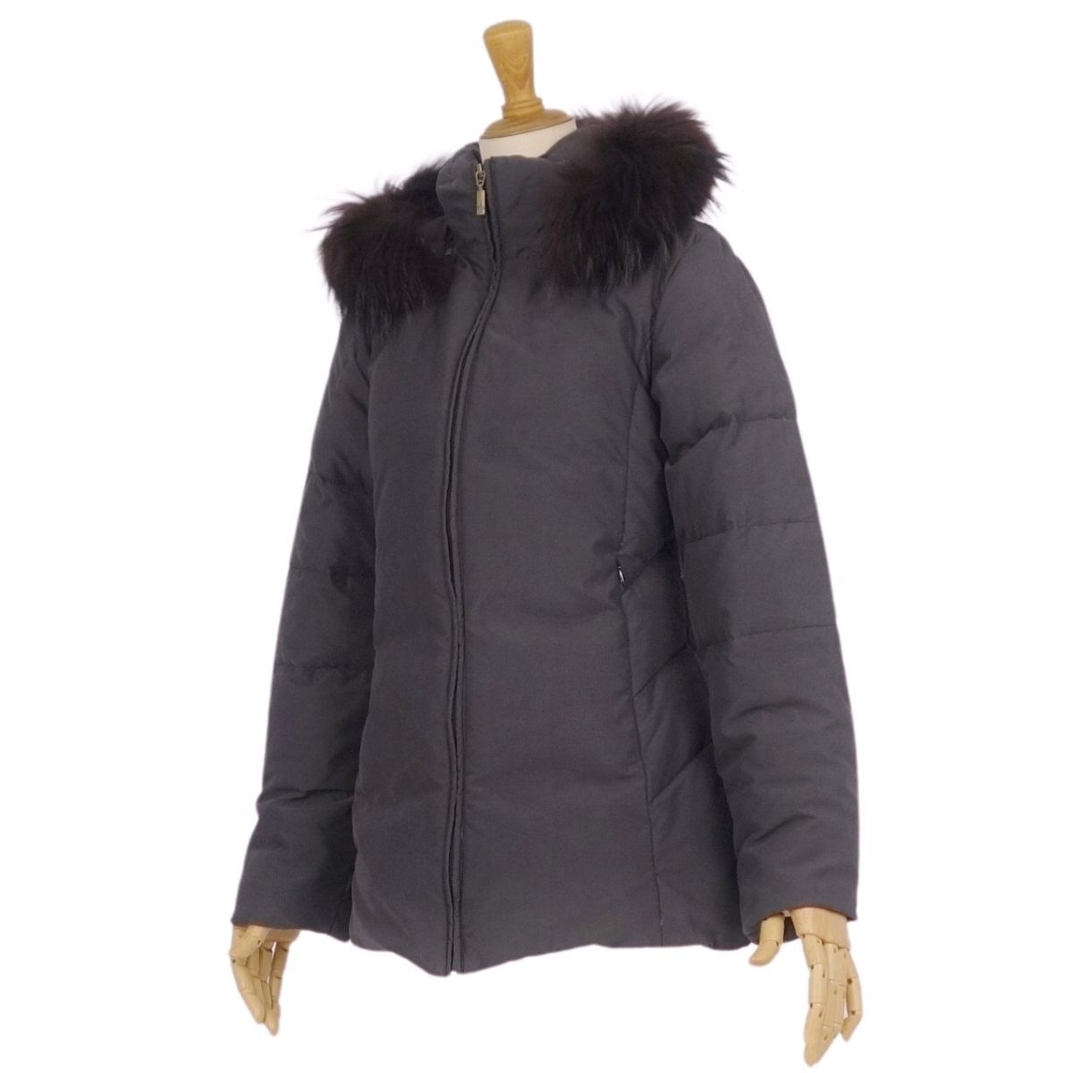 美品 モンクレール MONCLER 青タグ ダウンジャケット ラクーンファー 