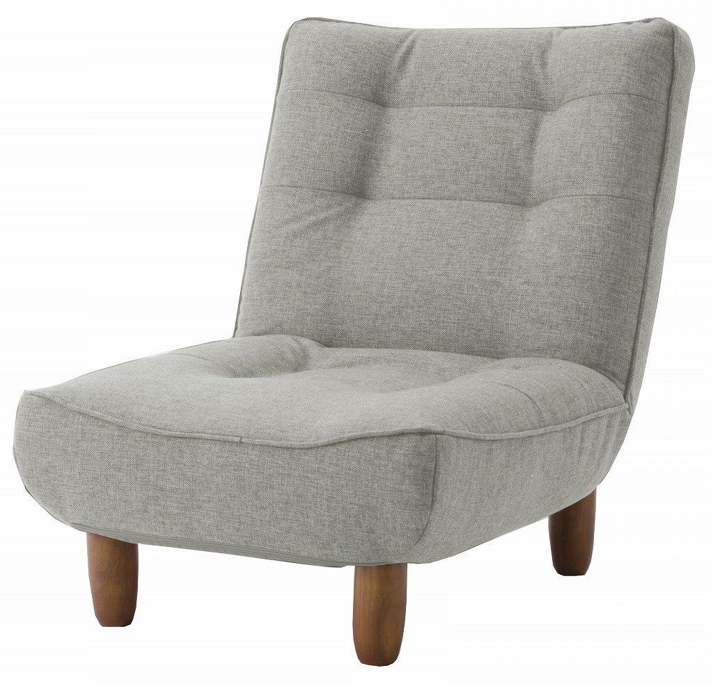 A327p-537GRY 高反発 背部リクライニング カシコングレー ポケットコイル 1人掛け 和楽の浅葱 ハイバックソファー セルタン