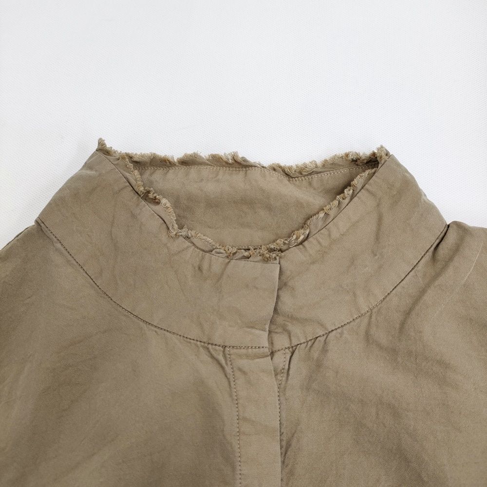 humoresque highneck frill shirt KA2201c 定価51700円 シルクコットン ハイネック 長袖シャツ ベージュ レディース ユーモレスク【中古】5-0309M♪ humoresque highneck frill shirt KA2201c 定価51700円 シルクコットン