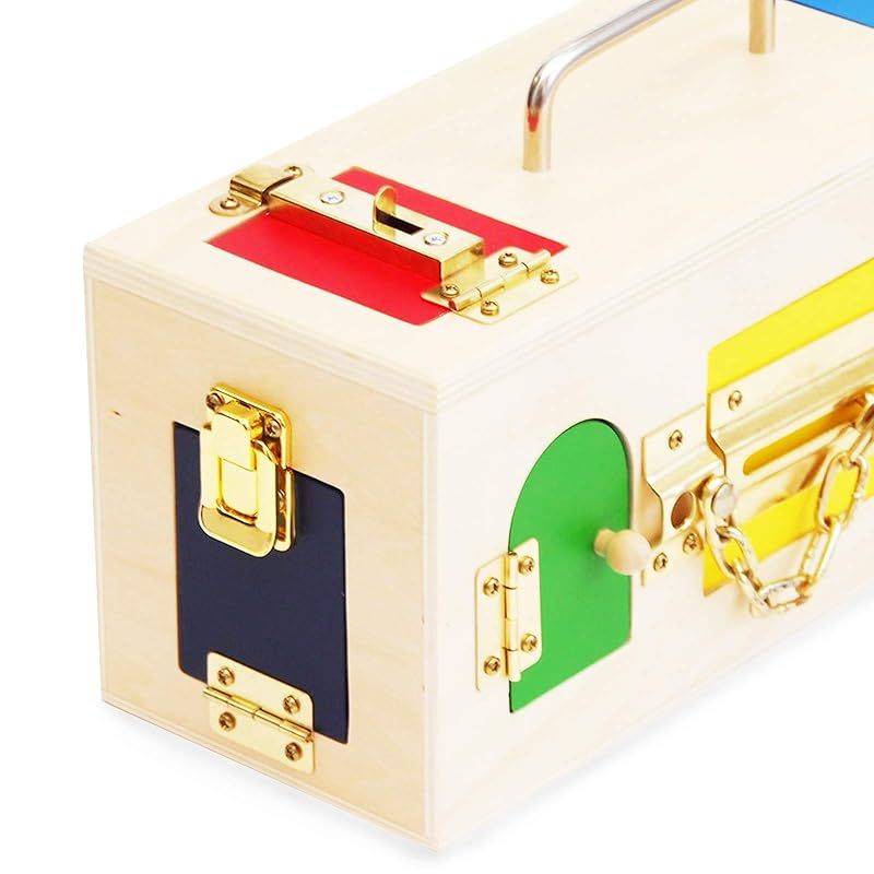 MONTE Kids モンテッソーリ教具 - かぎ箱 - Montessori モンテキッズ 算数 教育を目的とする教育用品 学習用品 本格教材 モンテッソーリ教具 - かぎ箱