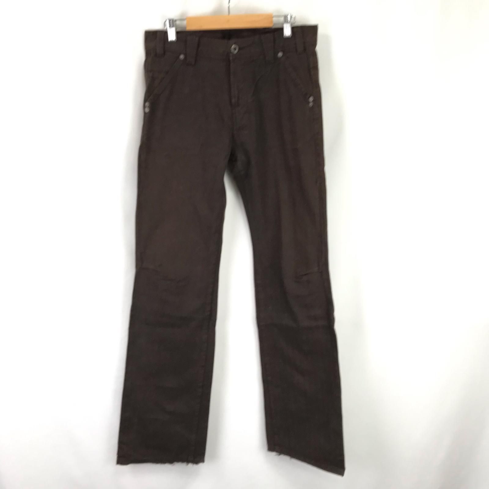 291295＝HOMME☆コットンパンツ【size:2/メンズM程度/股下84cm/茶 