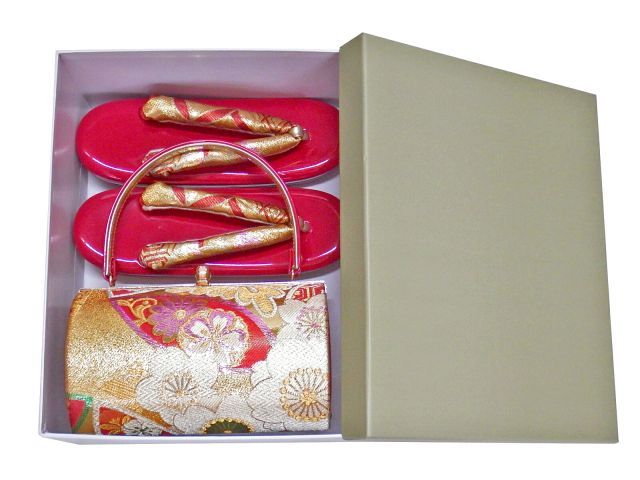 京都スタイル 草履バッグセット 草履 バッグ西陣織 帯地 振袖用 LL 大きいサイズ クーポンご利用で最大10％OFF!振袖 草履 バッグ セット