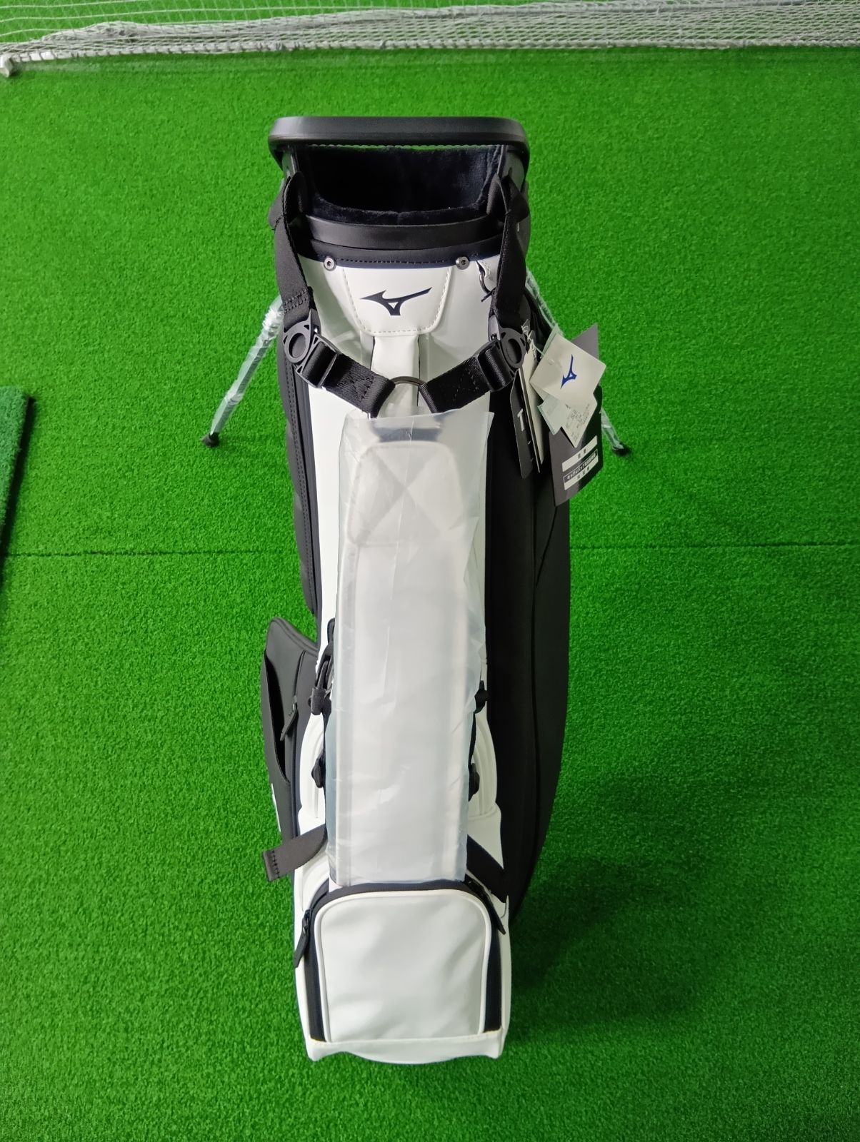 ♥品 mizuno｜ミズノ キャディバッグ JB.0 ブラック×ホワイト 5LGC250201 9.0型 72cm |47インチ対応 |5分割 |約3.0kg 浦安店