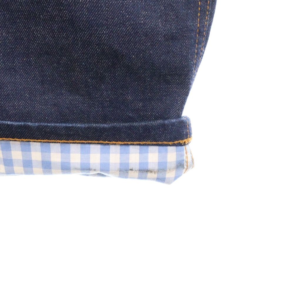 TSTS ギンガム　デニムパンツ TSTS / 2 GINGHAM LINING DENIM TROUSERS / INDIGO BLUE | ふぁいん