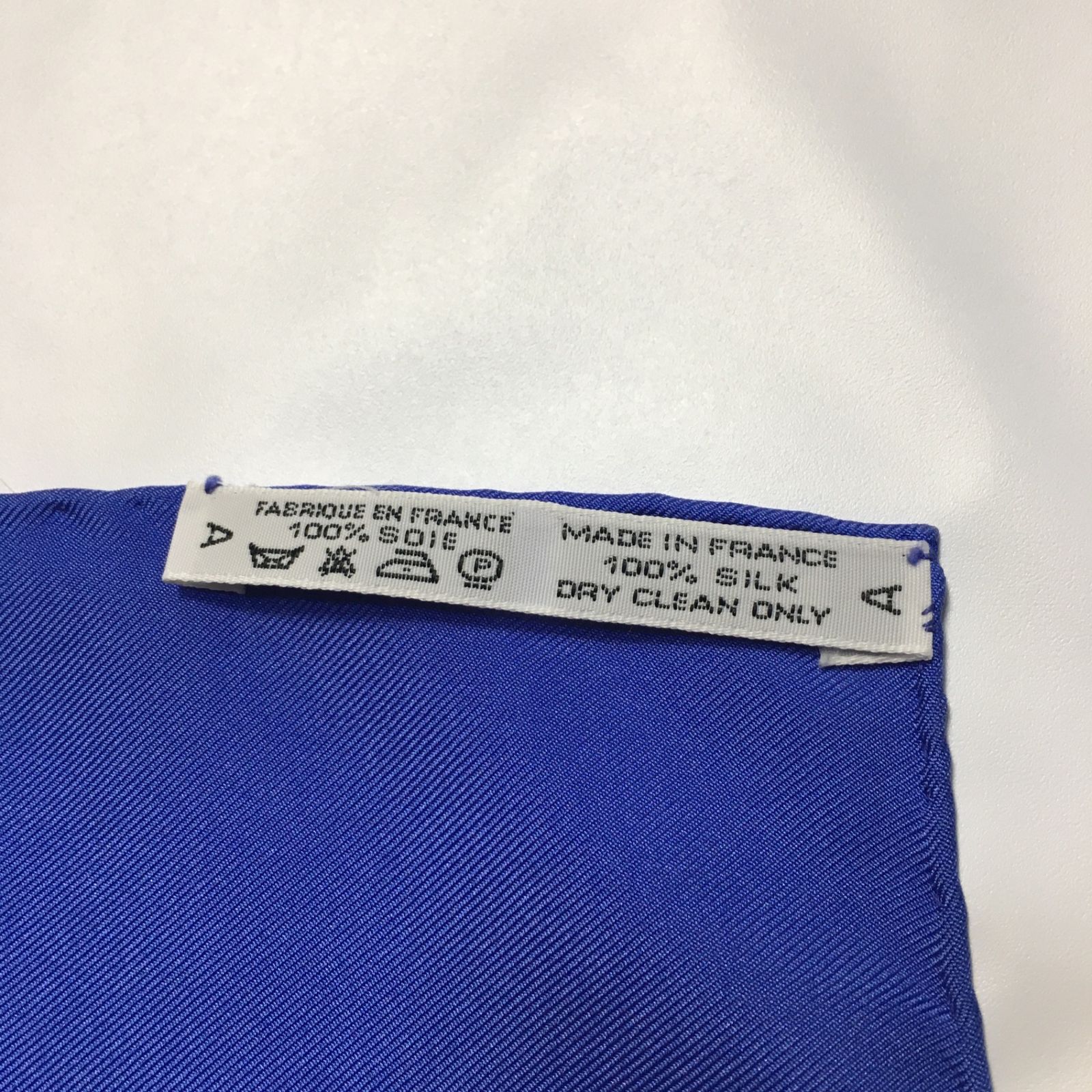 2507-5｜美品｜エルメス カレ 90 スカーフ シルク ブルー 2507-7｜エルメス カレ 90 スカーフ シルク ブルー タグあり - メルカリ