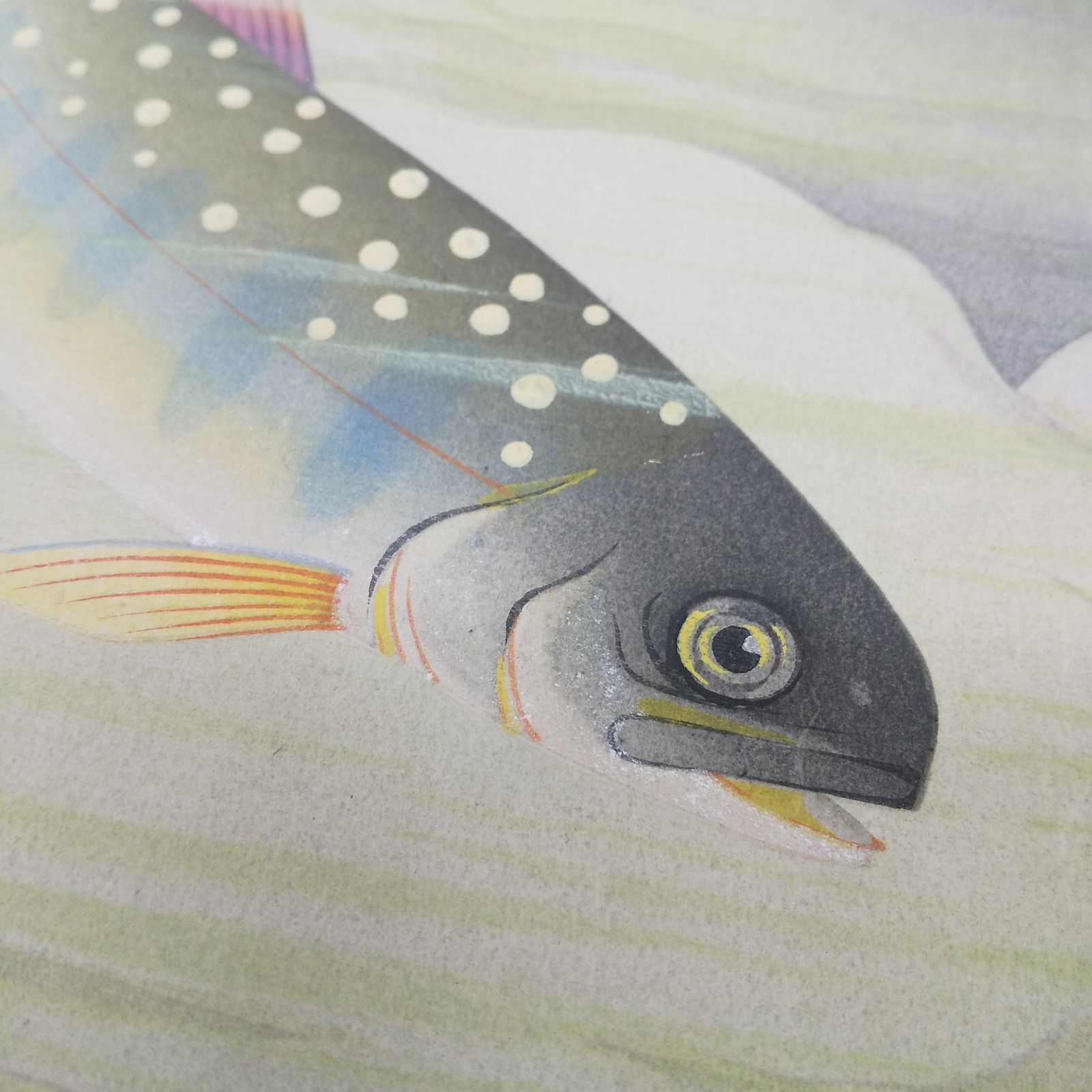 希少！大野麦風 木版画チラシ「日立造船所」完品 残1枚 大野