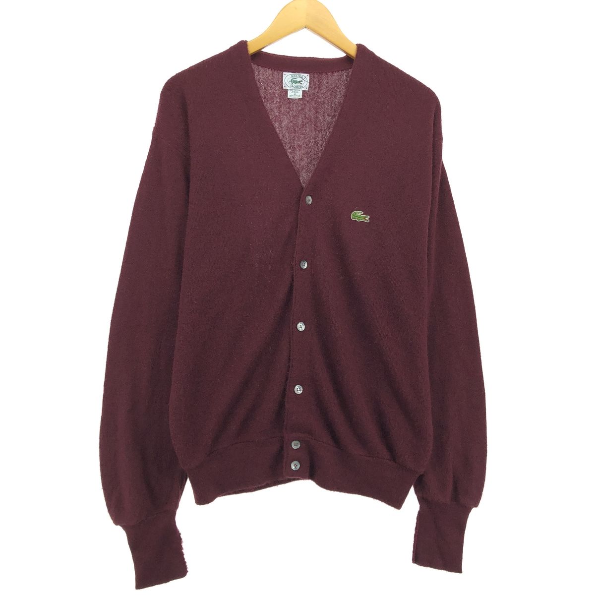 26]USA製60s IZOD LACOSTEカーディガンニットセーター古着 60年代 USA製 ビンテージ IZOD LACOSTE アイゾッド ラコステ