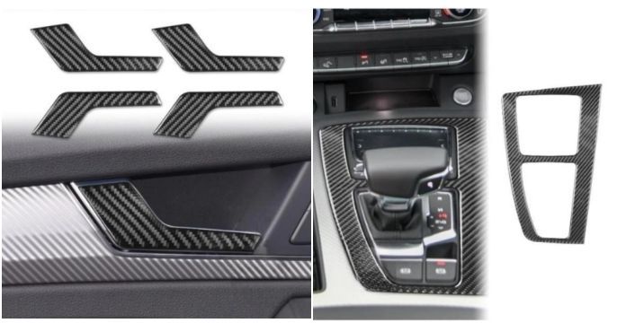 29Pセット アウディ Q5 FY 2017年- 内装 右ハンドル用 コンソールエアコン ギアシフトパネルカバー など インテリアステッカー FFCRYSTALESIA_COM