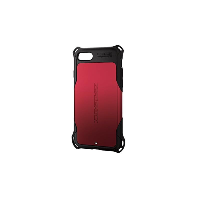 エレコム iPhone SE (第2世代/第3世代) / 8 / 7 用 ケース 耐衝撃 角エアクッション ZEROSHOCK レッド PM-A22SZERORD 1