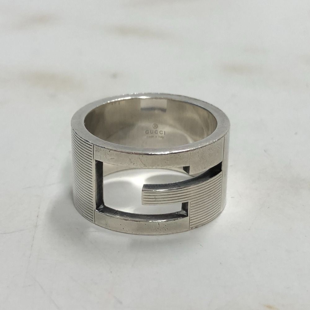 02w14960 グッチ GUCCI ブランデッド Gロゴ ワイドリング ブラン