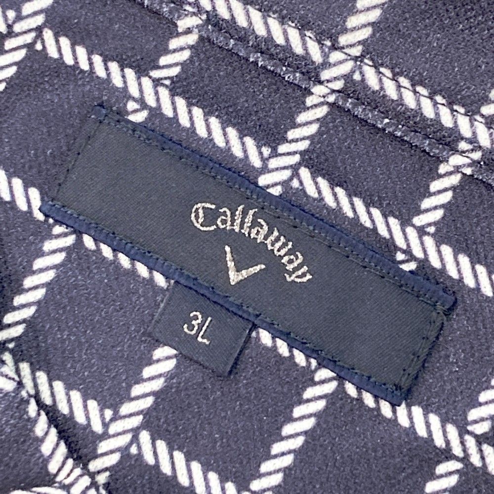 サイズ 3L CALLAWAY キャロウェイ 半袖ポロシャツ 格子柄 ネイビー系 240101395125 ゴルフウェア メンズ ストスト LLC-HASEGAWATOSO_COM