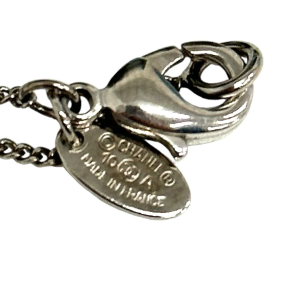 シャネル ラインストーン 10A ココマーク ネックレス リバーシブル　シルバー シャネル ラインストーン 10A ココマーク ネックレス リバーシブル