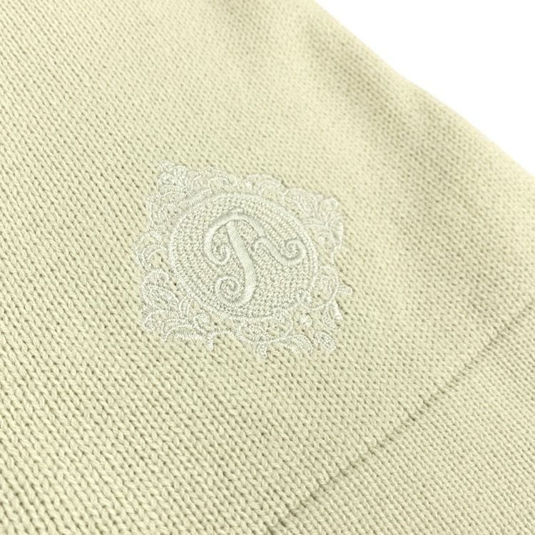 Rene ルネ コットン ニット トップス ロゴ刺繍 グリーン 36 6012570 Rene ルネ コットン ニット トップス ロゴ刺繍 グリーン 36