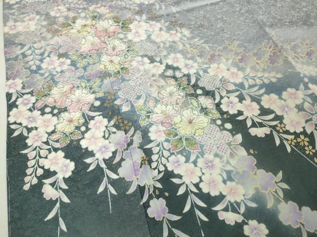 平和屋本店□極上 越後十日町の一流染匠 桐屋 翠山工房 太鼓柄袋帯  