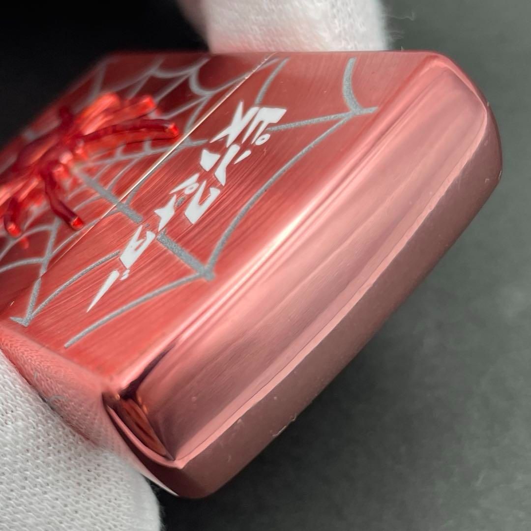 Zippo hide ピンクスパイダー 蜘蛛のメタル貼り 2008年製 箱付き