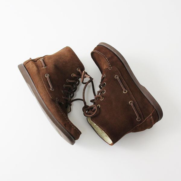 A.P.C. アーペーセー レースアップモカシンブーツ/ブラウン 約23.5cm 