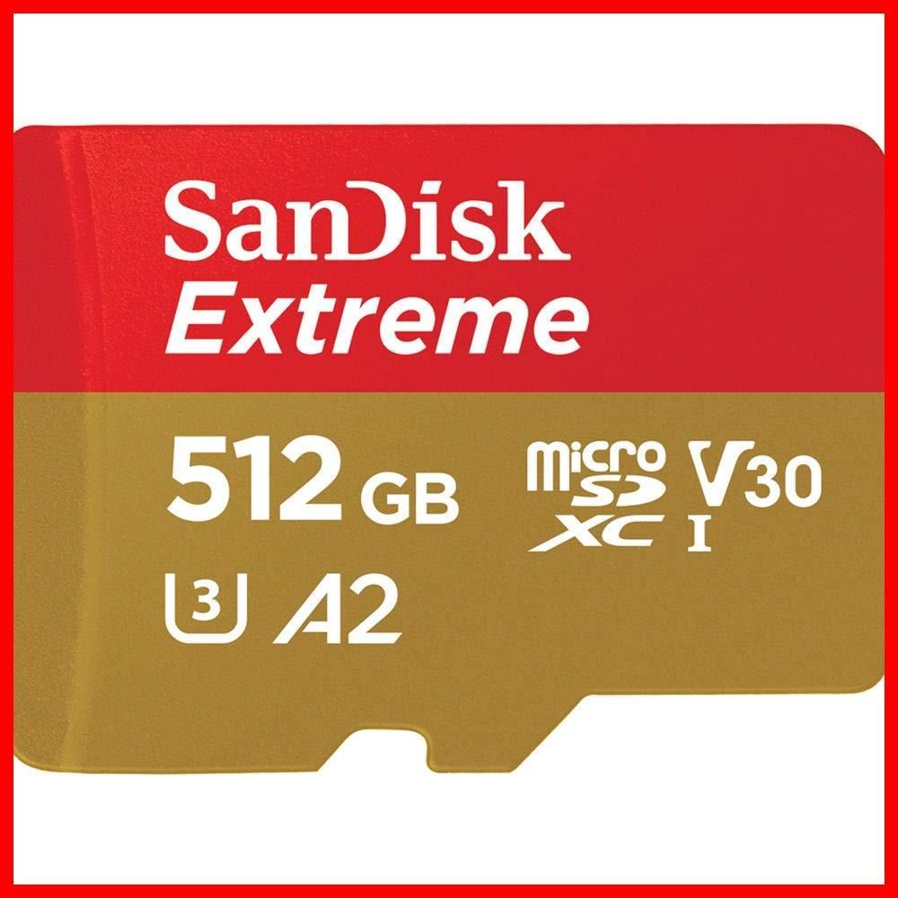 【特価セール】A2 microSDXC SDSQXA1-512G-GN6MN Extreme サンディスク SD変換アダプターなし 512GB マイクロSD 海外パッケージ品 SanDisk