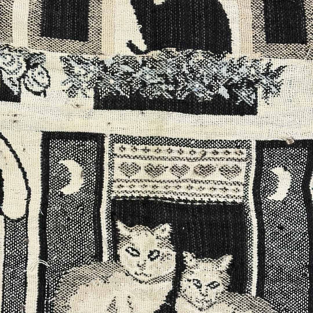 vintageラグ カーペット キャット 集合 イラスト 1811 - メルカリ