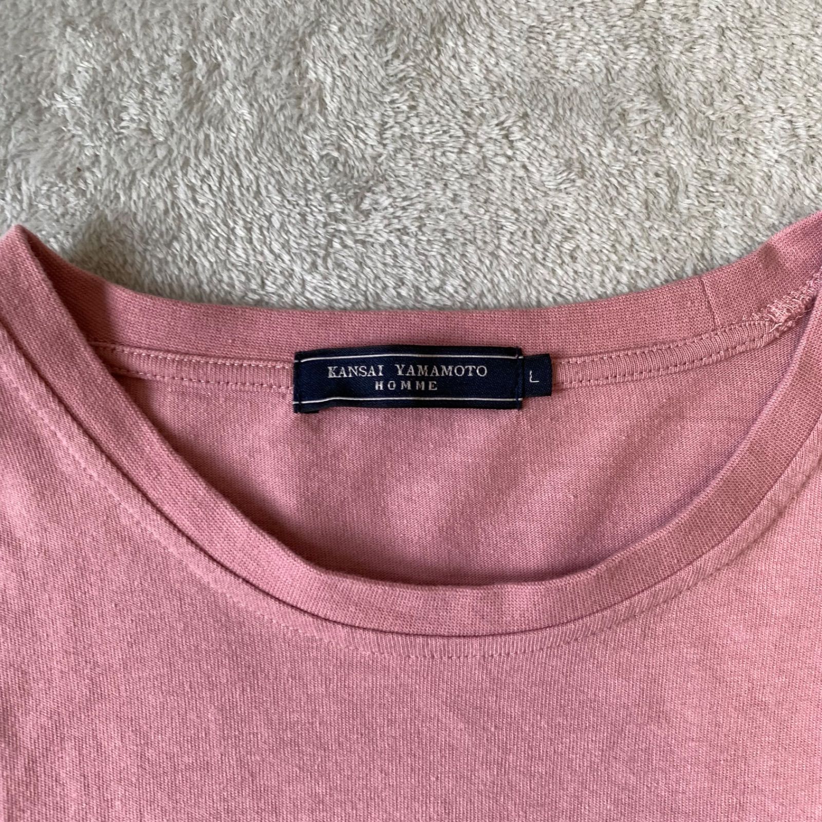 KANSAI YAMAMOTO】山本寛斎 Tシャツ 温泉 レア Tシャツ ピンク 半袖 