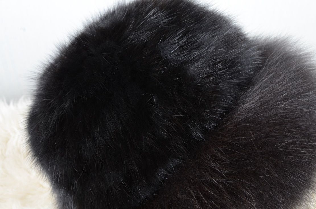 上質セーブルと上品なフォックスの編込みハット