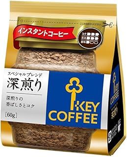 キーコーヒー インスタントコーヒー ブレンド 深煎り 詰替え用 60g×12袋入